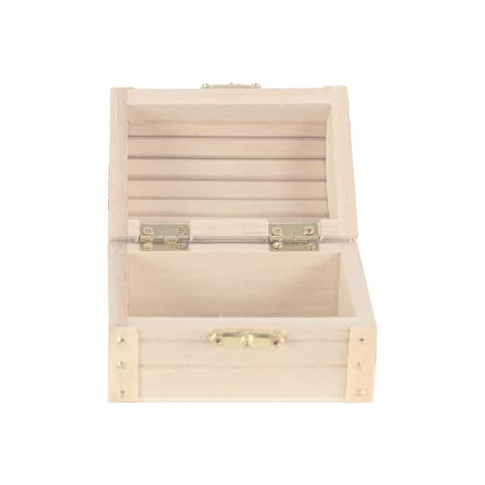 12 Pack: 3.5" Wood Treasure Chest by Make Market®